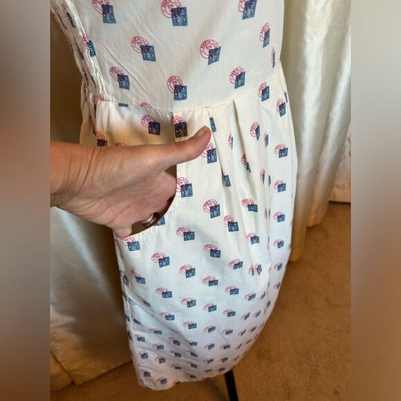 Anthropologie - Postage Stamp Strapless Dress Size 4 - Picture 4 of 10